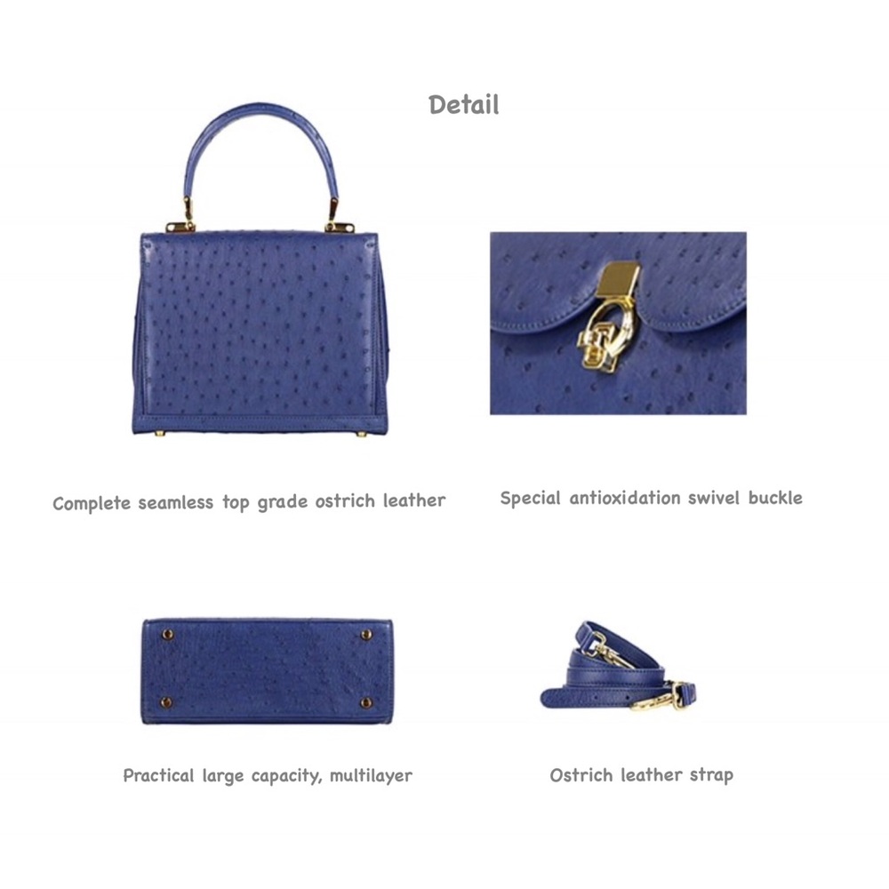 Pre-order D'MOM elegant ostrich  handmade bag! - Picture 6 of 8